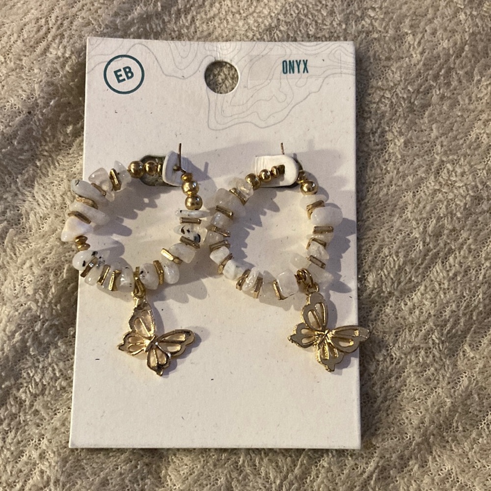crystal butterfly earrings